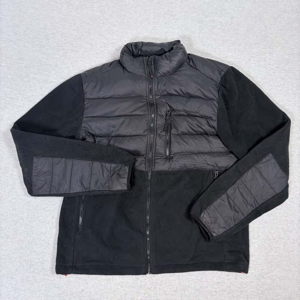 Hawke & Co. Sport Men's Performance Hybrid Puffer Fleece Jacket Black Size M